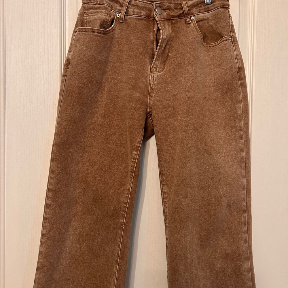 SHEIN Women's Relaxed Brown Jeans